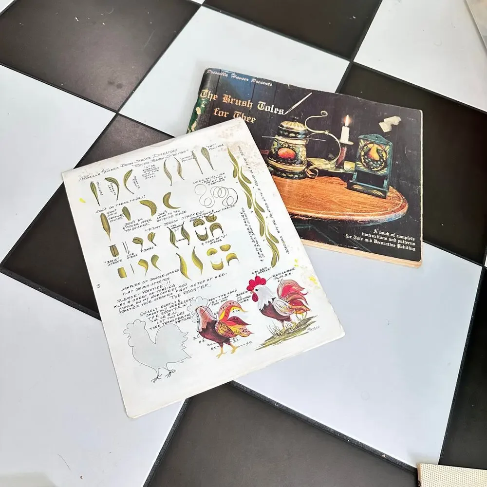 Vintage 1970s Toleware Decorative Tole Painting Book by Ann Witchell